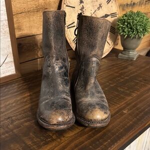 Distressed Leather Boots